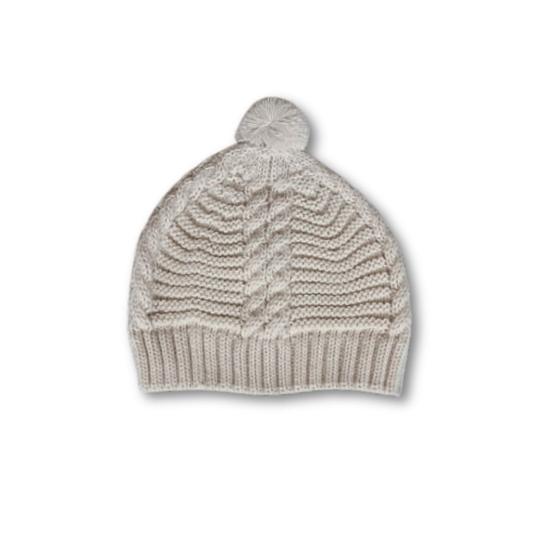 Gorro de punto para bebé con lazo - Imagen 3