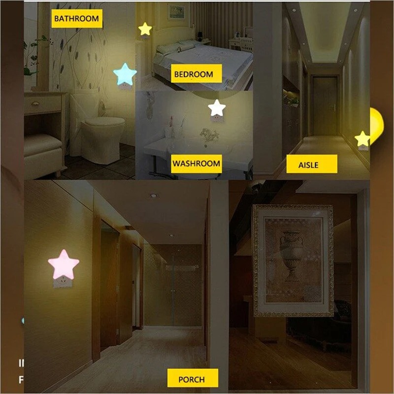 Luz Noturna LED em Forma de Estrela com Ficha - Image 6
